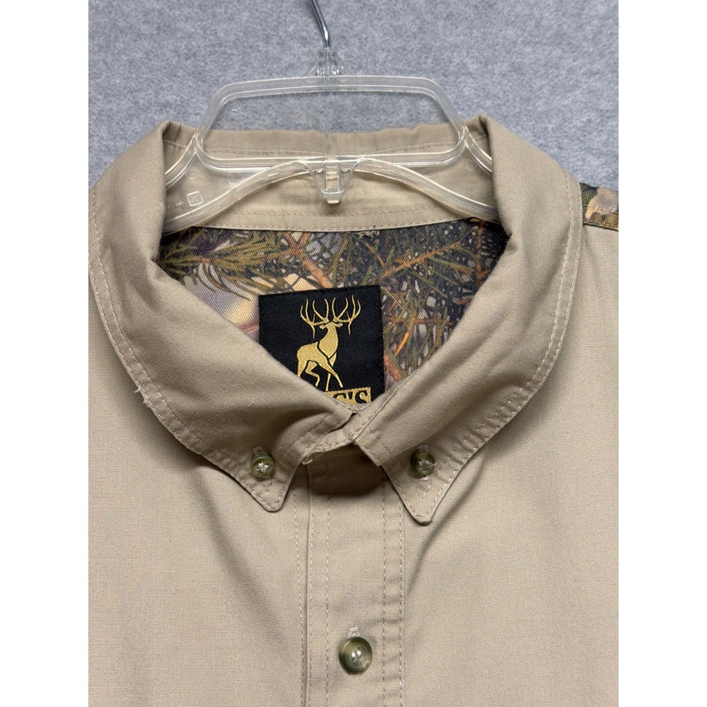 Kings Outdoor World Mens 2XL-R Camo Accent Hunting Shirt Tan Mountain Shadow - Picture 9 of 15